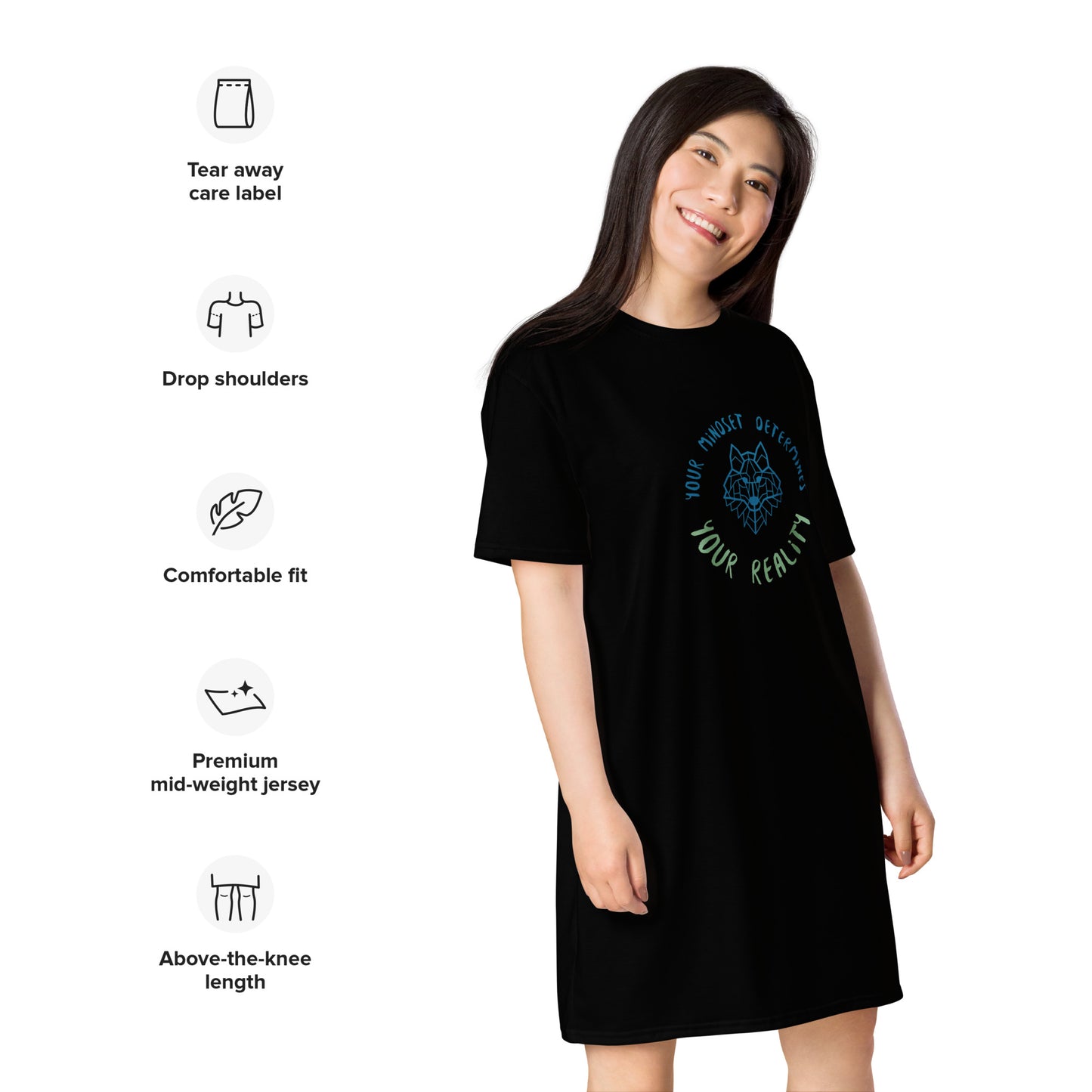 Mindset T-shirt dress (Black)